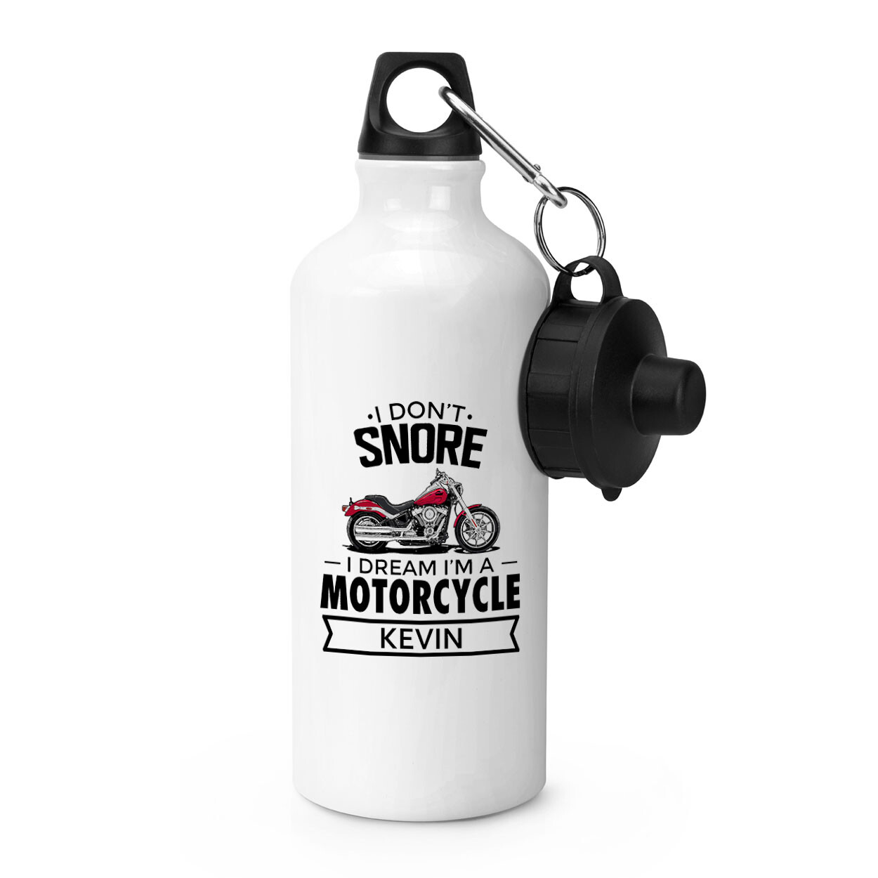Personalised I Don't Snore I Dream I'm A Motorcycle Sports Water Bottle Dad