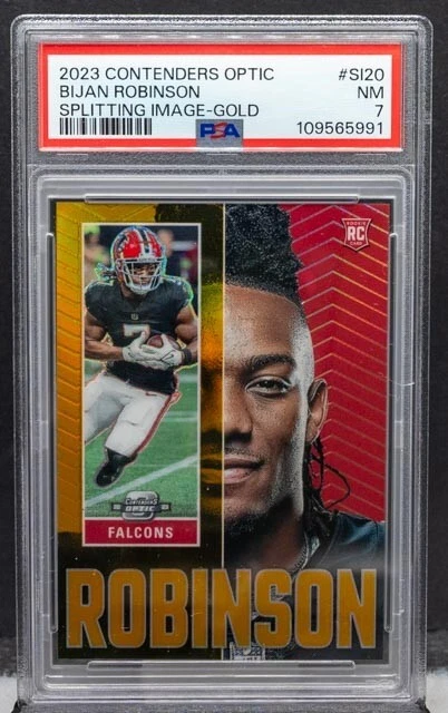 Bijan Robinson Panini Contenders Optic Splitting Image #SI20 Gold