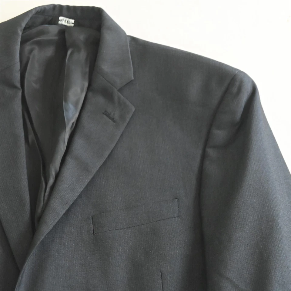 Apt 9 44R 36x30 Navy Blue Herringbonen Mens Jacket Pants Suit - Image 3 of 4