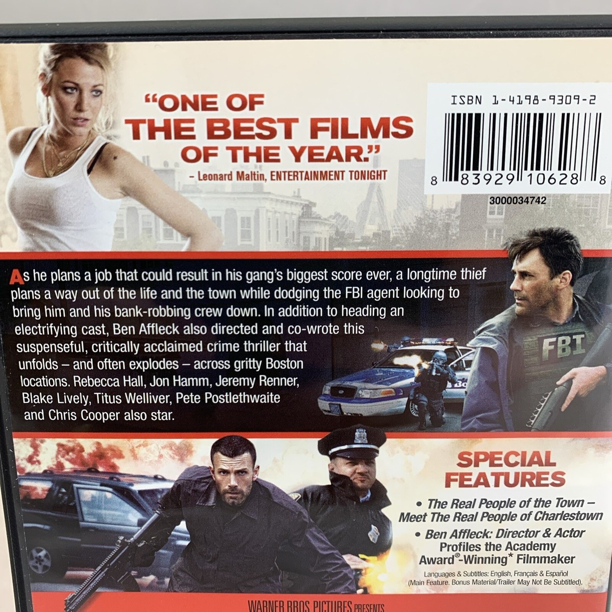 The Town - DVD - Like New - Ben Affleck, Rebecca Hall, Jon