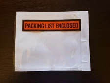 100 - 4.5 x 5.5 Packing List Envelopes Invoice Slip Enclosed Pouch