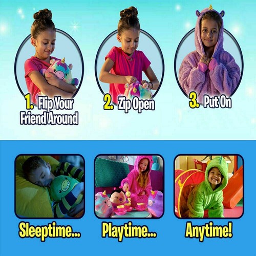 kids Blanket Hoodie Comfy Ultra Plush Giant Sweatshirt Huggle Warm Fleece Hooded - Picture 7 of 10