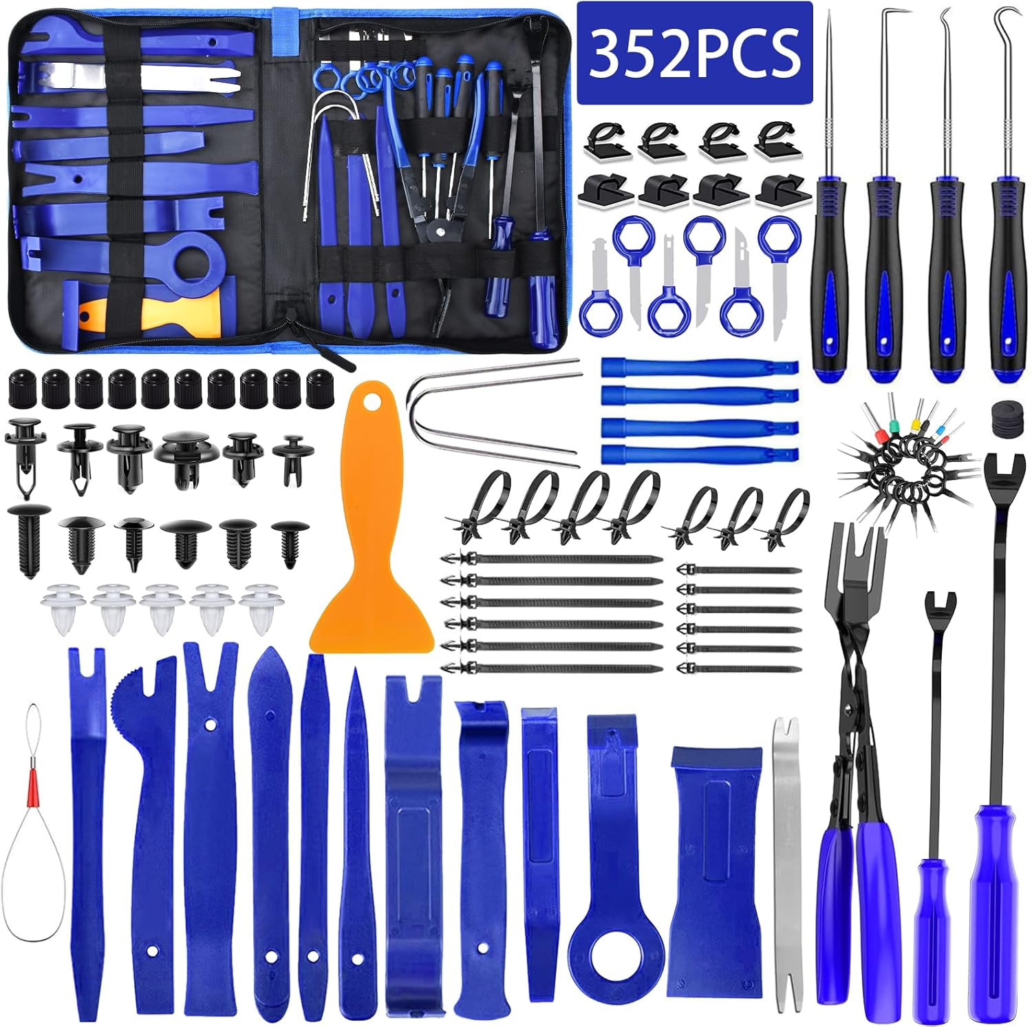 Set Rimozione Pannelli Auto 352 Pz: Kit Utensile Smontaggio Interni