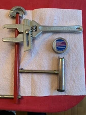 Plumbers Slip Nut & Speedy Swivel Basin Wrenches + Plumb Master Cartridge Puller