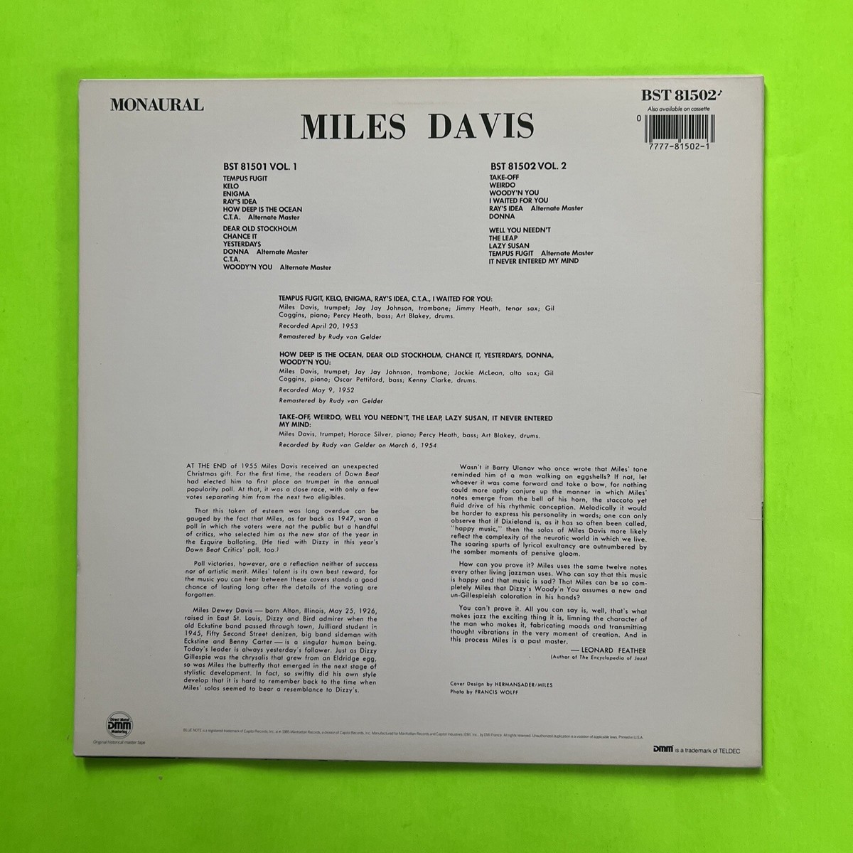 VINYL LP by MILES DAVIS 