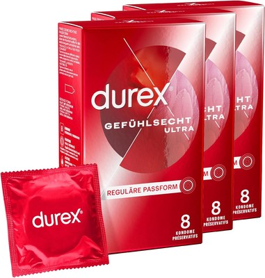 Durex Gefühlsecht Ultra Kondome   Sensi-Fit Kondome mit 20% dünnerem Material an