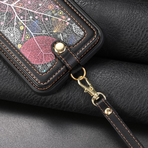 Leaf PU Leather Card Slot Phone Case for iPhone 13 12 11 15 14 Pro Max XR - Picture 11 of 14