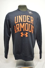 NEW Under Armour Men's UA Rival Terry Graphic Crew Sweatshirt 1361561 -002 MED