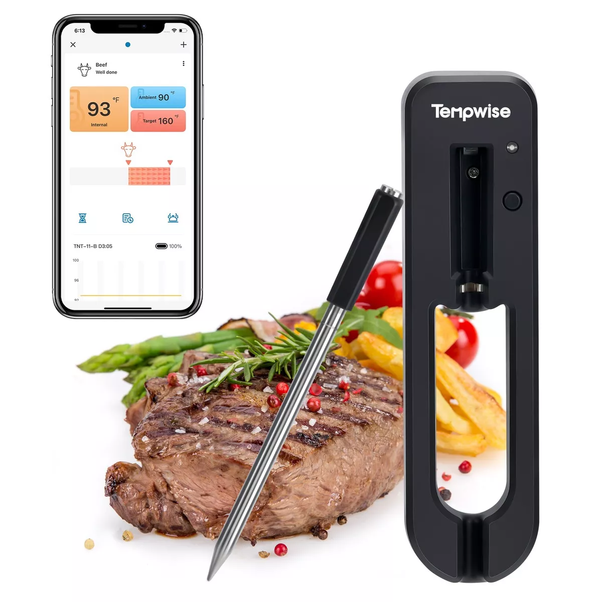 Wireless BBQ Thermometer Truly Bluetooth Meat Thermometer Cooking