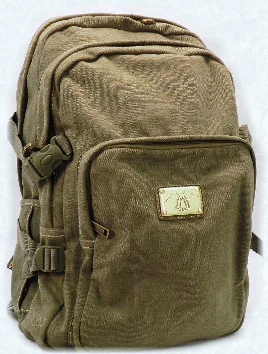 Army Green Canvas BACKPACK 18 x 12 Muli-purpose school travel
