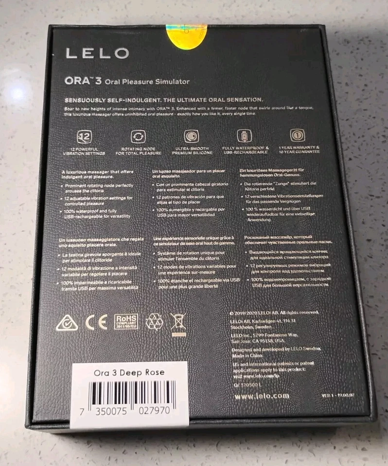 LELO ORA 3 Rosa Profunda Simulador de Placer Oral LELO Nuevo Foto 2 de 2