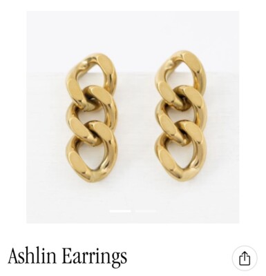 Plunder Design Ashlin Ohrringe klein 18 Karat Gold Kettenglieder