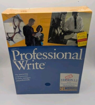 Professional Write Word Processing Software v 2.2 IBM DOS 5.25'' Disks VINTAGE 