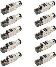 10x CAT8 RJ45 Network LAN Ethernet Shielded Plug Connector 2000MHz Toolless