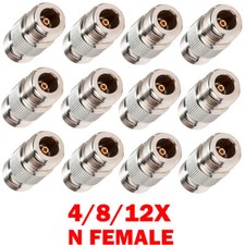 4/8/12PC N-Type Female Jack to N Female Jack For RF Adapter Barrel Connector US