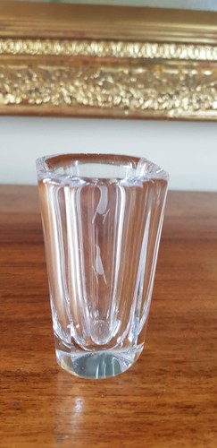 Vintage Orrefors Sweden 1950s/60s Etched Birds Palmquist Square 9.5cm Bud vase - Picture 6 of 14