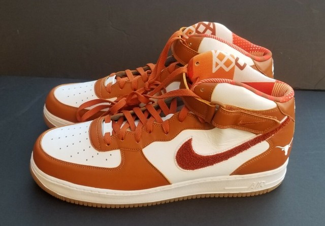 Nike Air Force 1 Mid Texas Longhorns UT Burnt Orange AH2413 991 Men's Size 17 | eBay