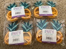 Pineapple glasses for birthday party, Novelty, summer party accessories 8 Pair