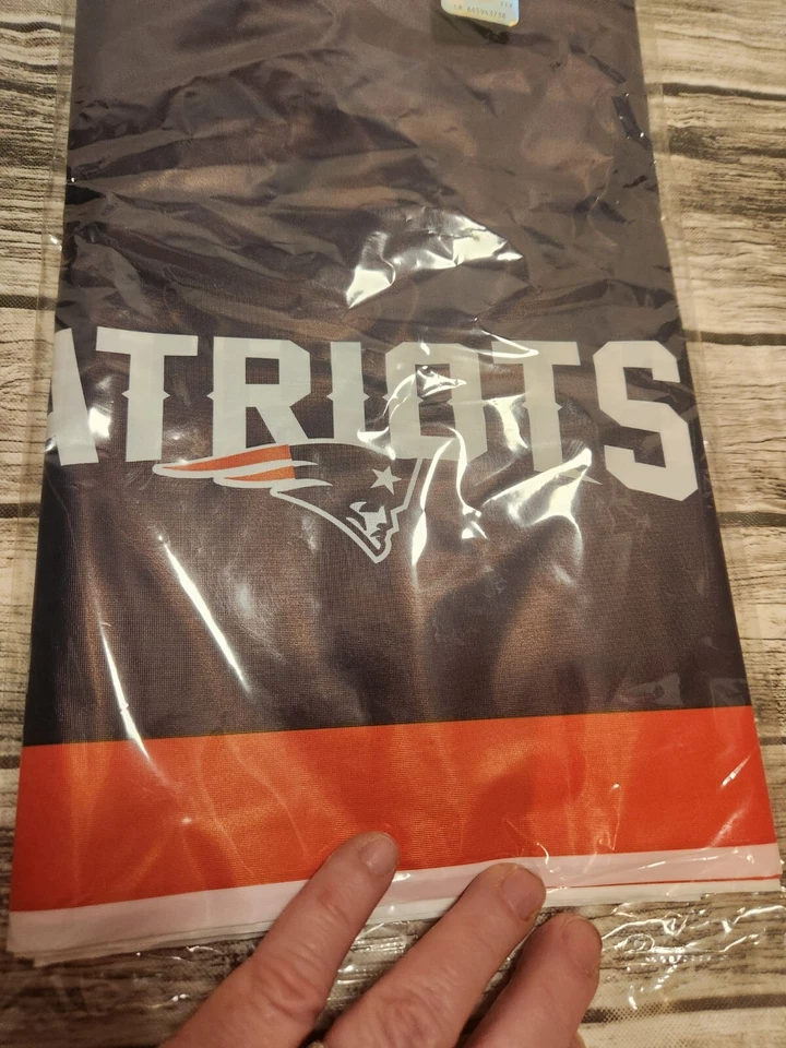 New England Patriots NFL Football Tablecloth Tablecover Party Decoration 54x102” - Image 3 of 4