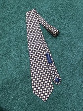 Vintage Burberrys Of London Geometric Print Neck Tie 100 Silk Made In Italy