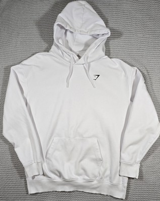 Gymshark Womens White Oversized Sweatshirt Gymshark White Graphic