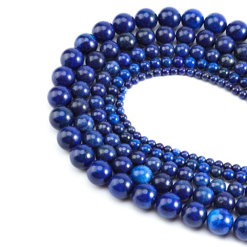 Natural Stone Lapis Lazuli Round Spacer Beads for Jewelry Making 4 6 8 10 12mm - Picture 7 of 7