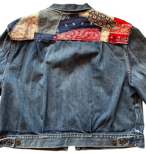 Polo Ralph Lauren Denim Jacket Women Sz XL Trucker Jean Patchwork NWT - Picture 4 of 6