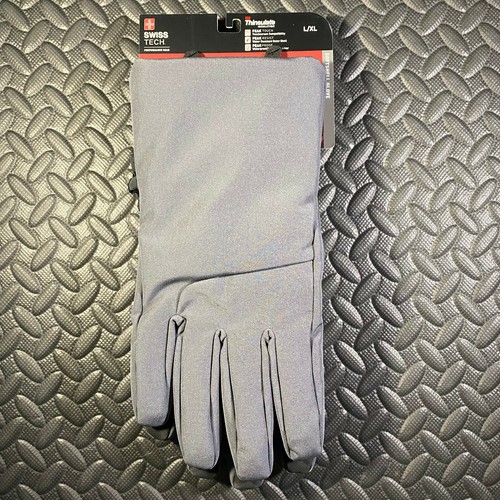 SWISS TECH 3M THINSULATE INSULATION SOFTSHELL GLOVES BLACK/GRAY L/XL