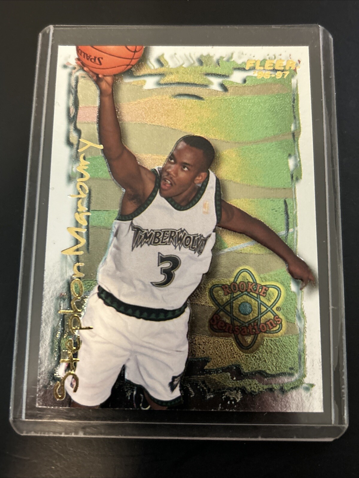 1996-97 Fleer Stephon Marbury Rookie Sensations RC #9 of 15 Timberwolves