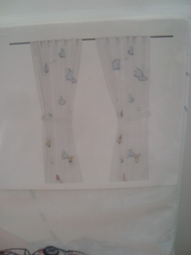 IKEA Kids Curtains Semi Sheer Airplane FLYING Rabbit Bunny FLYGNING 47 x 98" NIP - Picture 2 of 8