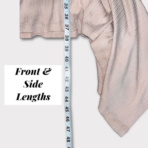 Anthropologie Ribbed Knit Midi Dress Light Pink Asymmetrical Mock New Medium - Picture 9 of 12