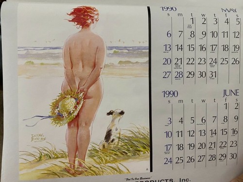 1990 Hilda Calendar Poster Duane Bryers Nude Pin Up Maricopa By-Products, Inc. - Bild 5 von 8