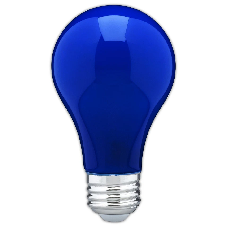 LED S11 color Light bulb - Ceramic Blue - 8W - 120V - SATCO-S14985 - Image 2 of 4