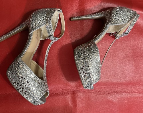 Thalia Sodi Women's Chace Embellished Platform Pumps - Silver 8M - Picture 5 of 12