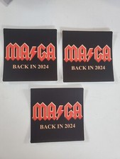 TRUMP 2024 STICKERS 3 PACK LOT WORLDWIDE SHIPPING MAGA AC/DC