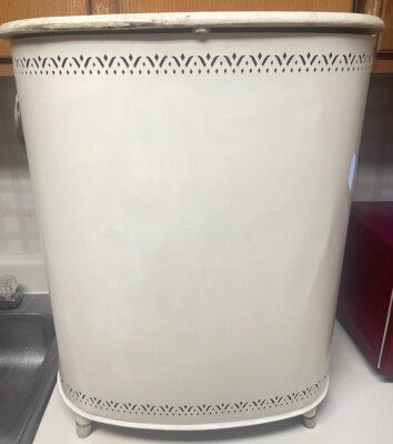 Detecto New York Metal Clothes Hamper White Mid Century ATLANTA