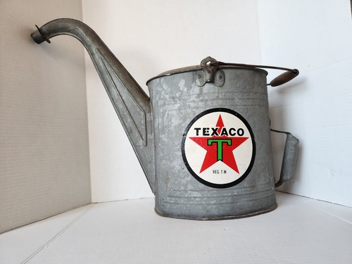 Regadero Galvanizado De Colección Texaco Petróleo Gas Publicidad Jardín Decoración Rústica - Imagen 4 de 10