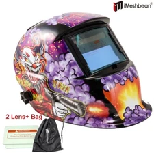 Pro Solar Auto Darkening Welding Helmet Arc Tig Mig Mask Grinding Hood w/2 Lens
