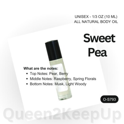 Sweet Pea (Unisex) Body Oil Fragrance Similar 10 ml Roll-On