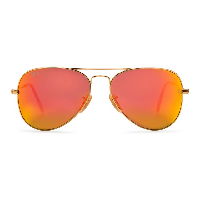 RayBan RB3025 112 69 55mm Gold Orange Mirror Aviator Sunglasses for