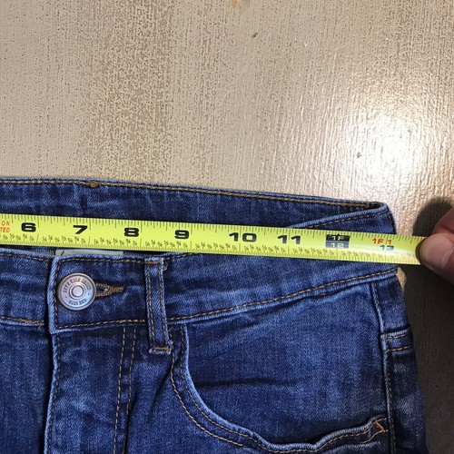 Zara 925 Jeans Girls Tag 10 X 26 Inseam Dark Blue Denim Skinny Adjustable Waist - Picture 12 of 13