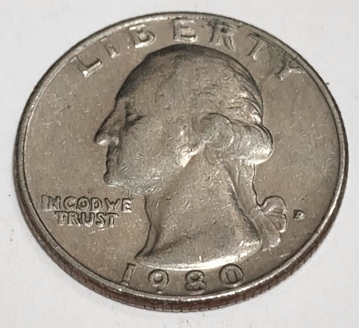 アメリカ 1ドル 大型 まとめ売り 1) SINGLE 1980 D QUARTER DOLLAR 25 CENT US USA COIN