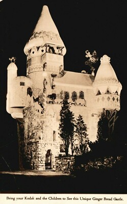 Ginger Bread Castle National Biscuit Co. Hamburg New Jersey Postcard 1931 RPPC