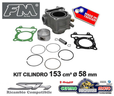 Gruppo Termico Kit Cilindro 58 mm e Pistone FM HONDA SH SCOOPY 150