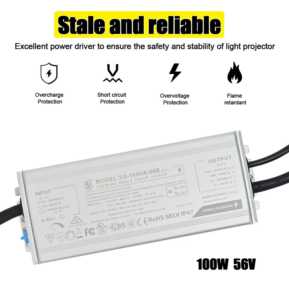 LED Driver SS-100VA-56B 100W/SS-150VA-56B 150W/SS-200VA-56B/SS-240VA-56B 240W - Image 3 of 4