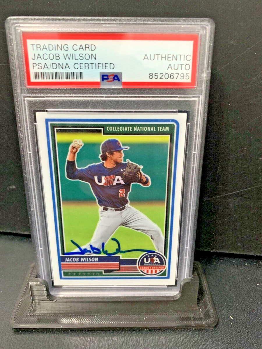 Jacob Wilson autograph signed 2023 Panini USA baseball card 89 PSA