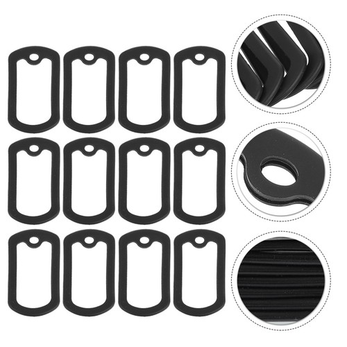 12 Pcs Silicone Case Silent Pet Tag Military Dog Covers - 第 1/12 張圖片
