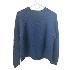 GAP Women's Blue Crew Neck Long Sleeve Knit Sweater Casual Comfy