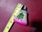 VTG Bell Figural Christmas Glass Light Bulb Holly Leaves C6 TESTED   Works