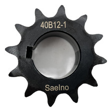 40 Roller Chain Sprocket Type B 1" Bore 12 Tooth Hardened Antirust 1045 Steel